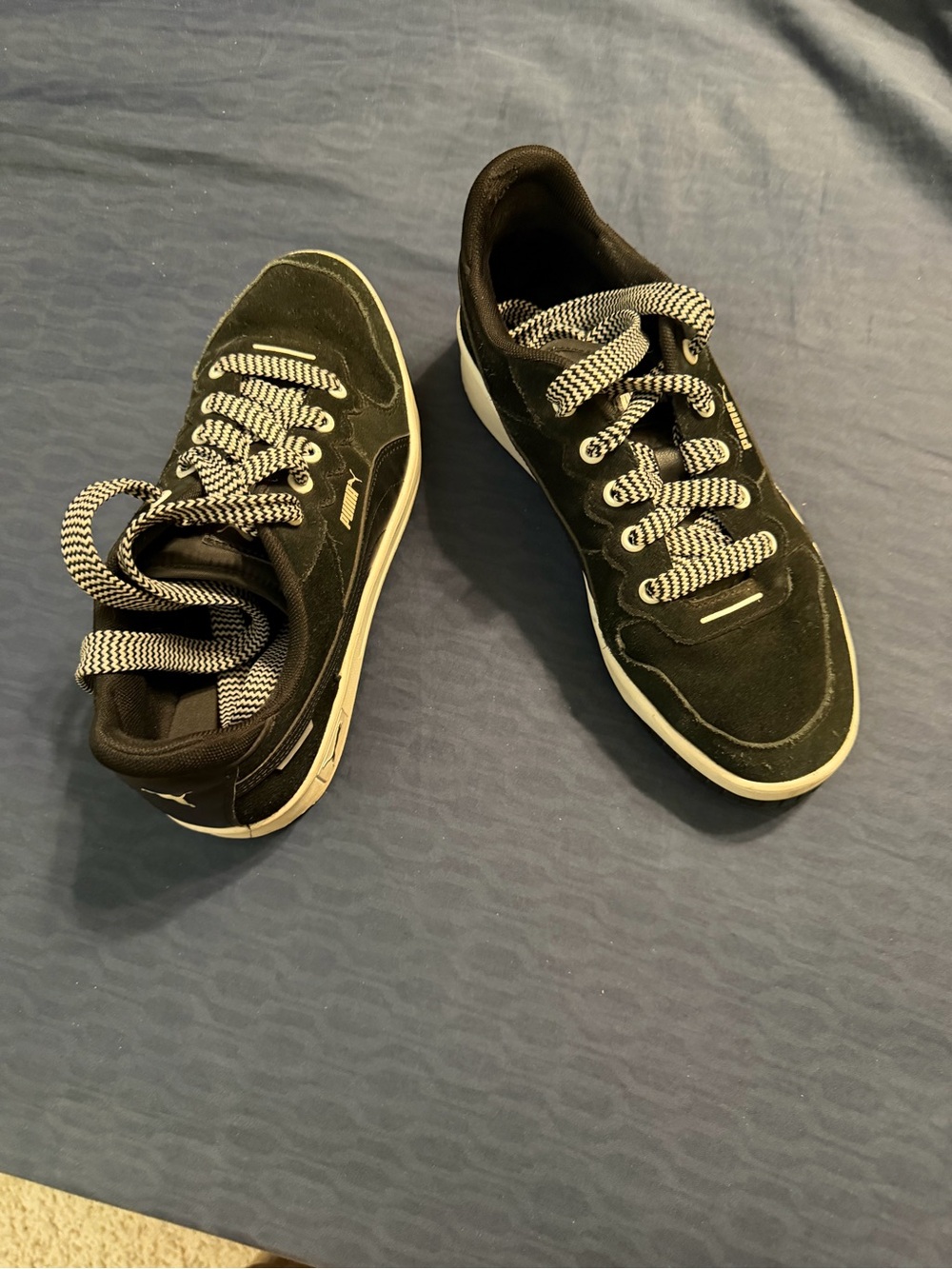 Puma Black and White Women's Low-Top Sneakers
